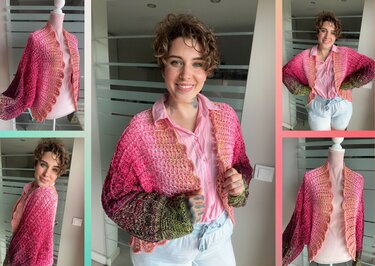 Häkelanleitung Cardigan "FLOWER POWER"