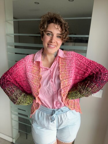 Häkelanleitung Cardigan "FLOWER POWER"