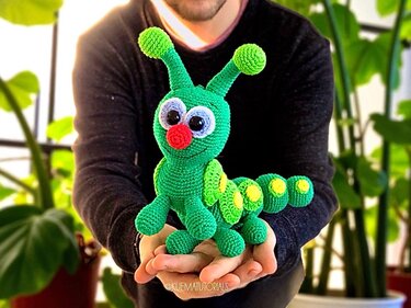 Raupi - die flauschige Raupe - Häkelanleitung - Bild 4