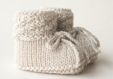 PDF Strickanleitung Babyschuhe gestrickt E-Book Stricken Strickschuhe Baby