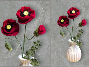 Häkelanleitung / Mohnblume