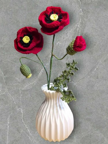 Häkelanleitung / Mohnblume