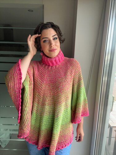 Häkelanleitung Poncho "NEONFLOWER" - Bild 4
