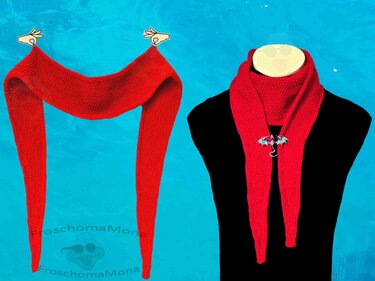 Minituch Minischal fixes flaches Dreieckstuch „Perlotta“ Gratisanleitung - Stricken