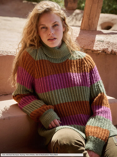 Gestreifter Raglanpulli