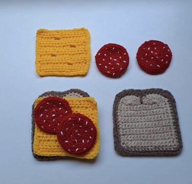 Cheese Slices - Crochet