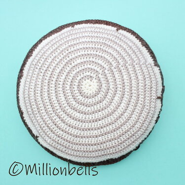 Crochet Pattern Pillow Cover Rustic Wood Slice Autumn Decor Cushion