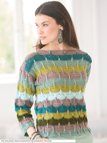 Pullover mit Hebemaschenmuster - Stricken