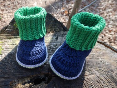 Häkelanleitung für Baby/Kinderboots ,,Schlurpsi" 7 Größen