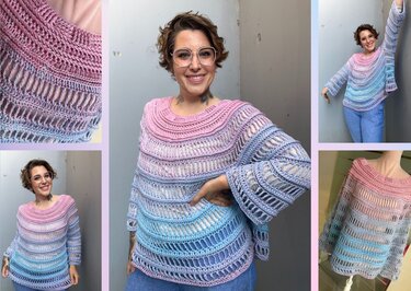 Häkelanleitung Pulli "KIRSCHBLÜTE"