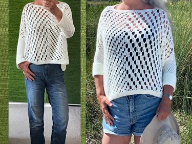 One-Size Pullover für jedes Garn einfach und leicht - Häkelanleitung
