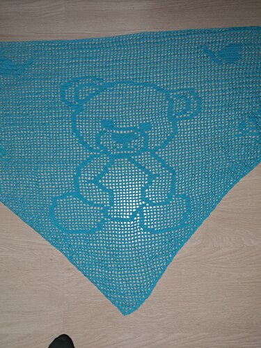 Anleitung Moivtuch süßer Teddy - Häkeln