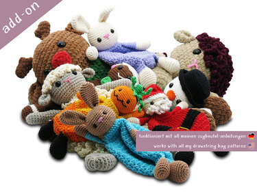 Lovey Add-On (for Drawstring Bag patterns) - Crochet Pattern