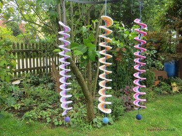 Windspinner - bunte Windspiele häkeln - 3 verschiedene Muster