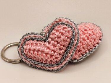Häkelanleitung für Schlüsselanhänger kleines Herz