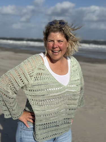 Häkelanleitung V-Auschnitt-Pullover / Shirt Pinaca