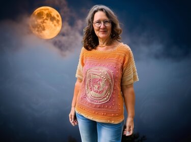 Frauhohmanns Würfelpulli No. 6: "VollMond oder "ErdbeerMond" - ein CAL - Bild 9