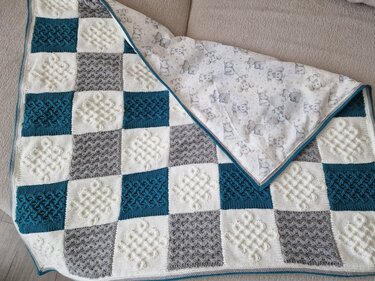 Strickanleitung für die Babydecke/Decke  "Samuels Blanket"