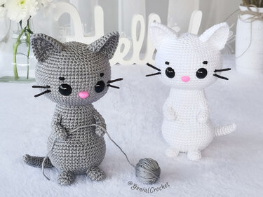 Low Sew Amigurumi Cat Crochet Pattern – Gift for Cat Lovers