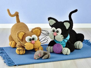 Flauschige Miezekatzen - Häkelanleitung