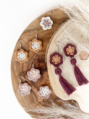 Häkelanleitung Ohrringe/Taschenanhänger „Boho Swing“