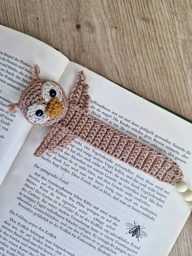 PDF Häkelanleitung Lesezeichen "Schlaue Eule" Amigurumi Bookmark