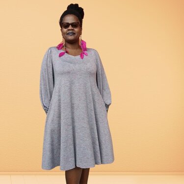 Schnittmuster Kleid Lucy Gr. 34-54 Damenkleid A-Linie mit Ärmelvarianten - Nähen