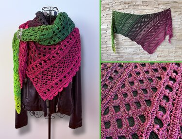 Crochet Pattern Triangular Scarf "Dryope"