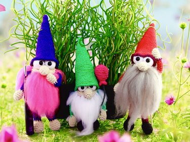 Flauschige Zauber- oder Gartenwichtel - Häkelanleitung