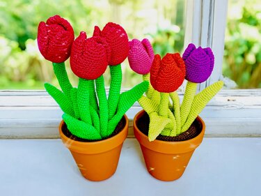 Zauberhafte Tulpen - Häkelanleitung