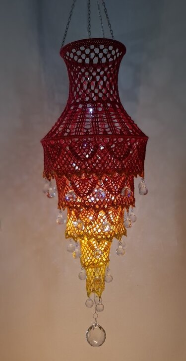 H&auml;kelanleitung Lampion "Sonnenf&auml;nger" in einem St&uuml;ck geh&auml;kelt - Bild 28