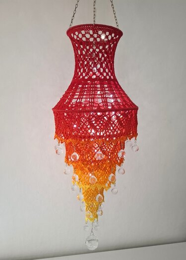 H&auml;kelanleitung Lampion "Sonnenf&auml;nger" in einem St&uuml;ck geh&auml;kelt - Bild 30