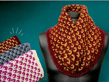 Pfauenloop / Schal - Häkelanleitung