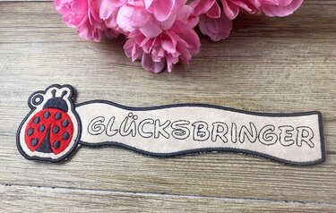 Stickdatei 3D-Anhänger GLÜCKSBRINGER, Maschinenstickdatei - Sticken