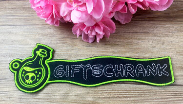 Stickdatei 3D-Anhänger GIFTSCHRANK, Maschinenstickdatei - Sticken