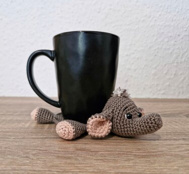 PDF Häkelanleitung Untersetzer für Tassen und Gläser Amigurumi Elefant - Bild 6