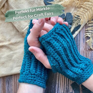 Fingerless Mittens - Crochet