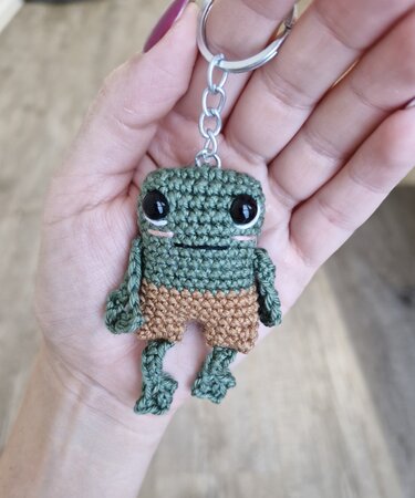 PDF Häkelanleitung Schlüsselanhänger / Taschenbaumler Frosch "Sir Quak" - Bild 5