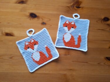 Topflappen Fuchs - Häkeln