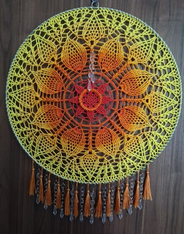 H&auml;kelanleitung "Mandala Sonnenf&auml;nger" - Bild 8