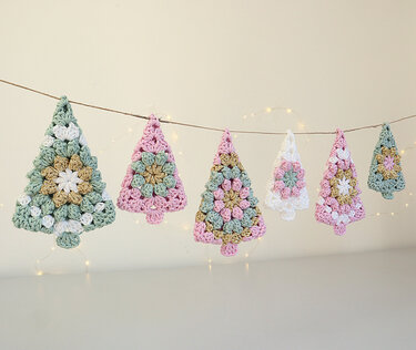 Granny Tree "Pastel Magic" - Garland, Tree Decorations, Gift Tags