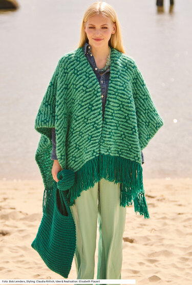 Poncho und Tasche - Stricken
