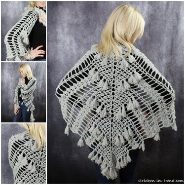 Crochet Pattern for Autumn Triangle Shawl | AlpakaWool #2 | BioTronik #6