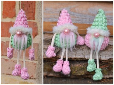 kleiner Wichtel mit Baumelbeinen zum Hängen oder Stellen Herbst Winter