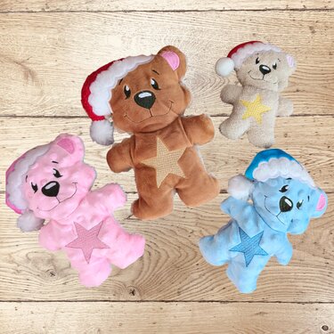 Stickdatei Weihnachten Teddy Bär, In the Hoop Kuscheltier in 4 Größen - Sticken