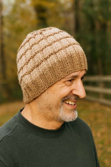 Unisex Knitting Hat,Warm and Cozy Beanie, Beginner Knit
