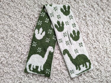 Steckschal "Spuren im Schnee" - Doubleface Strickanleitung - Bild 6