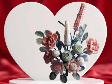 Häkelanleitung / Amigurumi / Blumenstrauß in Pastell - Bild 2