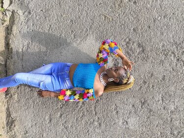 Flower Sleeves Crochet Top Pattern