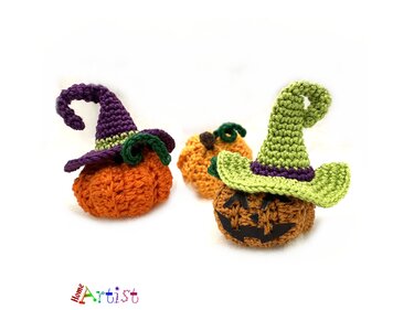 Halloween Pumpkin Hat Crochet Pattern set